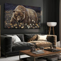 LEVERUP Large Nature Wall Art Bear Canvas Wall Pictures Colorful Home Decor for Living Room Bedroom Hotel 32×48 Inch Modern Hallway Decorations