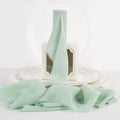 MEEDEE Mint Green Chiffon Ribbon 3 Inch Green Frayed Chiffon Silk Fringe Ribbon Wide Chiffon for Crafts, Flower Bouquet, Wedding Favors Wrapping (2 Rolls 10 Yards)