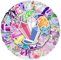 Crystal Stickers for Teens Boy Girls Kids|50 Pcs|Cartoon Vinyl Waterproof Stickers for Laptop Computer Phone Tablet Luggage Flasks Water Bottle Bike Car Notebook,Cute Decorative Decals Pack(Crystal)