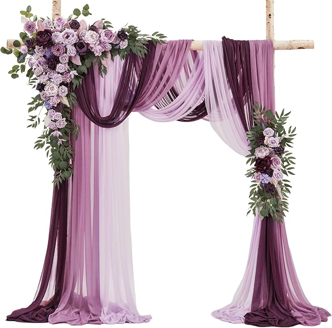 TINGE TIME Artificial Arch Flowers Kit Pack of 5, Wedding Decorations for Reception with Hanging Flowers, Wedding Arch Silk Floral Arrangements Ceremony Backdrop Bridal Shower Outdoor Party Decor