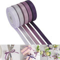 HUIHUANG Satin Ribbon 3/8 inch x 5 Rolls, Lilac, Dusty Purple, Lavender, Amethyst and Purple for Crafts, Gift Wrapping, Hair Decor, Wedding, Bridal Shower Decor - Total 50 Yards