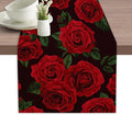 Table Runner Red Roses Table Runners Summer Seasonal Kitchen Dinning Decor for Indoor Outdoor Holiday Home Wedding Party 13x70 Inch