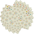 Mid Century Retro Placemats Set of 6 Yellow Kitchen Table Mats for Dining Farmhouse Holiday Home Decor,Linen Washable Place Mats 12x18 6 PCS, Style-18