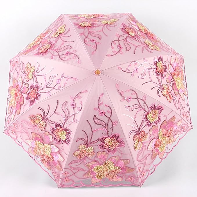 Honeystore Flower Lace Parasols for Wedding Party Lace Bridal Umbrella