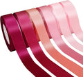 150 Yards Pink Satin Ribbon 1 Inch 6 Rolls Assortment Ribbons for Crafts Gift Wrapping Flower Bouquet Wedding Invitations Birthday Party Festival Decoration Hair Bows