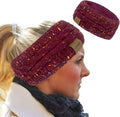 Loritta Womens Ear Warmers Headbands Winter Warm Fuzzy Cable Knit Head Wrap Fleece Lined Gifts