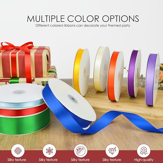 100 Yards 1-1/2 inch Satin Ribbon, Fabric Ribbon Solid Color Perfect for Gift Wrapping, Wedding, Handmade Bows, Floral Bouquets and Party Decoration(Wine red)