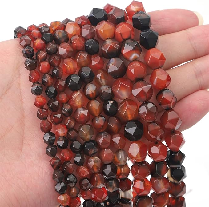 Faceted Natural Dream Agate Stone Round Beads 6mm 36cm/Strand for Jewelry Making