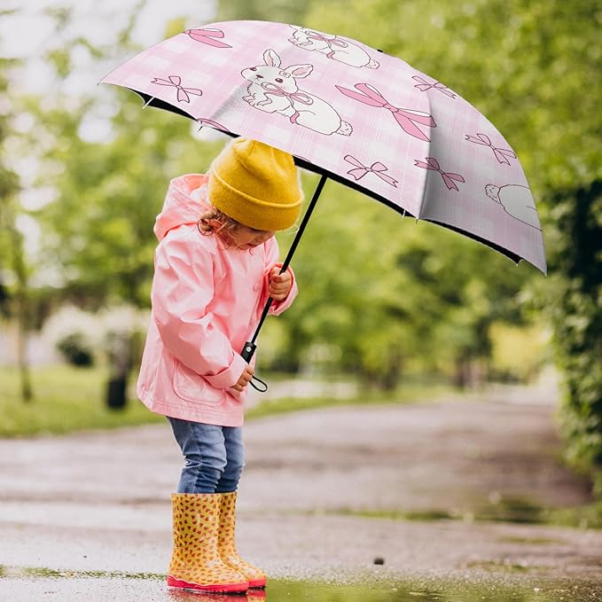 Small Compact Travel Automatic Folding Umbrella for Women, Portable Lightweight, Rain, Wind, UV Sun Shade