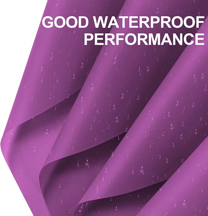 WRAPAHOLIC 20 Sheets Flower Wrapping Paper - 22.4 x 22.4 inch Pure Dark Purple Color Water-Resistant Floral Bouquet Wrapping Paper, Florist Supplies Packaging for Wedding Birthday Gift DIY
