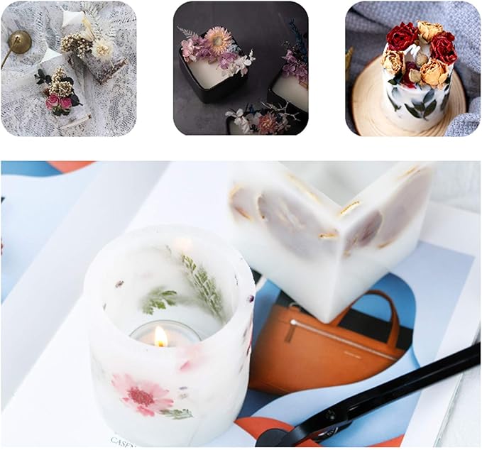 4 Packs Real Natural Dried Flowers for Making Mobile Phone Case Candle Handmade Crafts Epoxy Resin Pendant Necklace Jewelry DIY Accessories,Mixed Multi-Color Dried Flowers(Random Shipping 4 Packs)