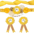 INSYOHO Bee Baby Shower Decorations - Adjustable Honey Bee Theme Maternity Belt with Beautiful Flowers Baby Shower Decorations, Gender Reveal Party Supplies for Mom to Be