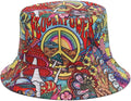 Quanhaigou Bucket Hat for Men Women,Packable Reversible Printed Sun Hats,Fisherman Outdoor Summer Travel Hiking Beach Caps
