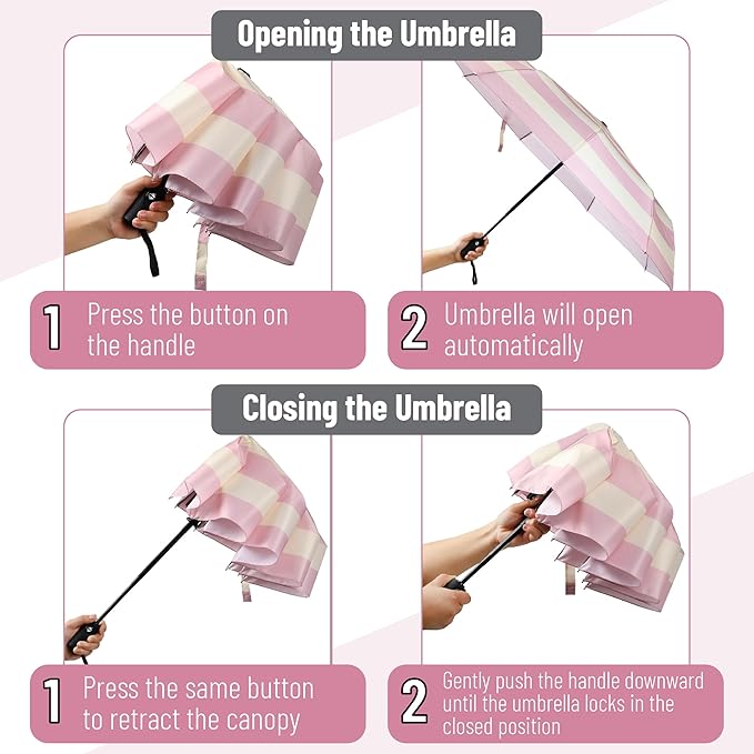 Mr. Pen- Windproof Travel Umbrella, Automatic Umbrellas for Rain, Compact