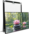 Ethereal pink lotus on obsidian Sunlit bamboo forest with sparkling water drops Poetic nature inspired wall art for tranquil homes and mindful spaces 8x12in Metal blackFramed