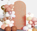 Two-Sided Glitter Arch, Rose Gold Chiara Backdrop, Shimmer Stand Cover for Birthday Wedding Party Decor