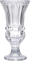 11.6" High Transparent Glass Vase, Art Plant Flower Vase. Decorative for Home Office Wedding Holiday Party Celebrate Centerpiece Decor