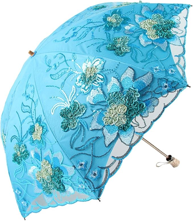 Honeystore Flower Lace Parasols for Wedding Party Lace Bridal Umbrella