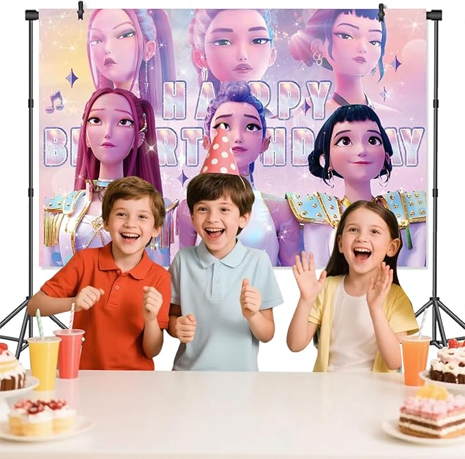 Cute Cartoon Backdrop, Anime Birthday Backdrop, Birthday Party Photo Backdrops, Top Choice for Photography