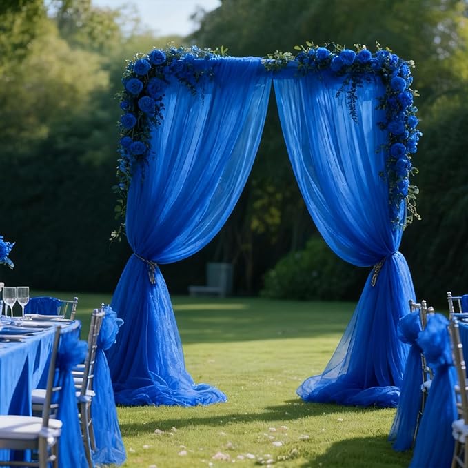 Royal Blue Tulle Mesh Ribbon 6 Inch x 100 Yards(300ft) Spool Fabric Ribbon Ideal for Tutu Skirt Art Gift Wrapping Flower Bouquet Crafts Weddings Floral Arrangements