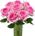 6 Pcs Silk Real Touch Latex Roses, Artificial Single Stem Big Bloom Faux Roses for Home Party Office Wedding Indoor Decor, Floral Arrangements, Table Centerpieces