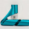 MEEDEE Peacock Satin Ribbon Lux Double Faced Satin Ribbon 3 Inch Peacock Ribbons by 10 Yards Turquoise Blue Ribbons for Christmas Tree Decoration, Weddings, Flower Bouquet, Bow Making