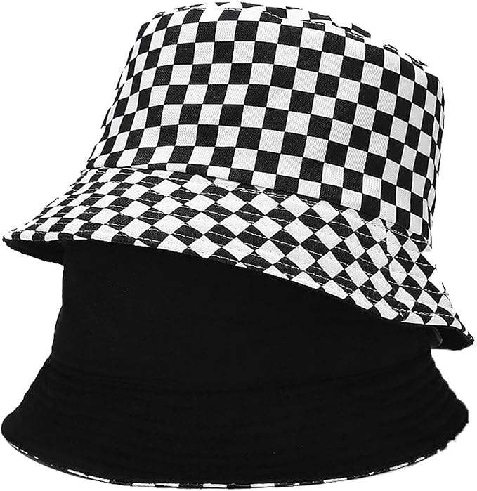 Flower Reversible Bucket Hat Cotton Summer Travel Beach Sun Hats Emboridery for Women Men