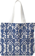 Flowers Tote Bag Gifts for Women, Canvas Aesthetic Reusable Grocery Bags Shopping Bags