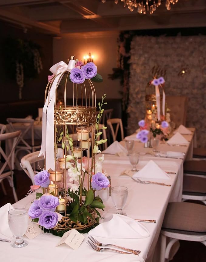 Artificial Roses with Stems,30PCS Glitter Roses Bouquet Lilac Flowers for Wedding Bouquet Party Christmas Home Decor(Lilac)