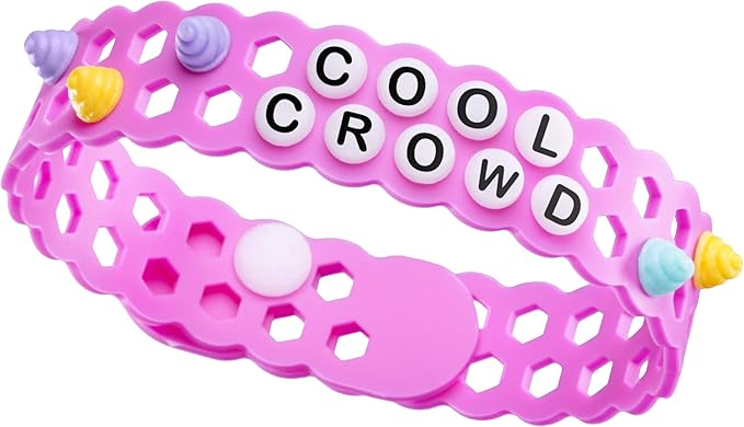 WeCool Jelly Bands Bracelet Making Kit, 12 Cotton Candy Scented Stretchy Bracelets with 200+ Beads, Customizable DIY Fashion Jewelry Craft Kit for Kids & Teens Toys