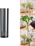 Clear Acrylic Flower Vase, Modern Unbreakable Decorative Cylinder Vase for Wedding Bouquets, Centerpieces, and Home Decor - 15cm Diameter, 25cm Height