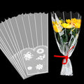 FOIMAS 100pcs Flower Bouquet Bag Plastic Wrapping Bags Clear Floral Bouquet Sleeve Cellophane Sleeves Flower Bouquet Packaging Bags for Flower Craft Birhtday Wedding Valentine's Day Mother's Day