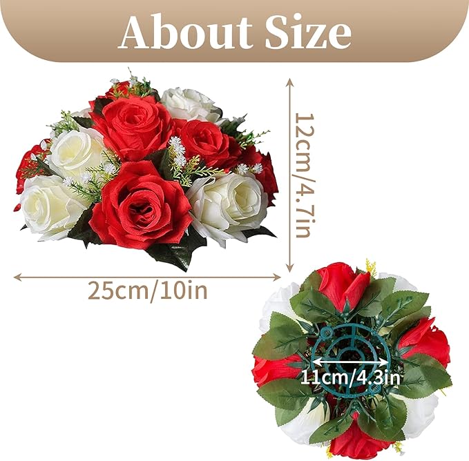 Sziqiqi Artificial Flowers Silk Rose Flowers for Wedding Centerpiece Party Birthday Anniversary Floral Arrangement Decorations