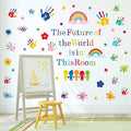 Inspirational Wall Decals for Kids Motivational Classroom Decor with Removable Quotes The Future of The World is in This Room Peel and Stick Wall Stickers Bedroom Nursery School Playroom