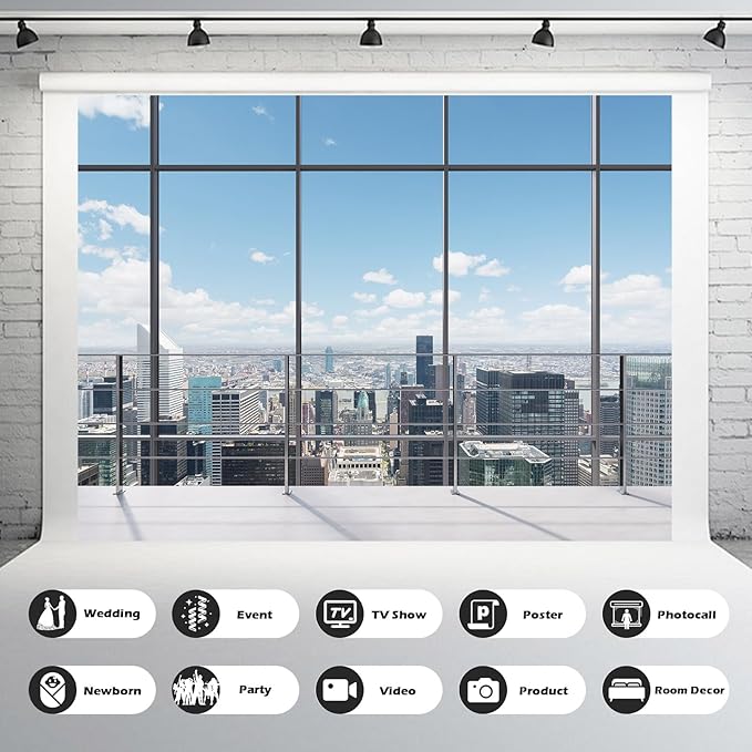 Office Backdrop for Video Conference Modern Business Office Work Place Background Virtual Offices Scene for Live Video Zoom Calls Businessman Photography Studio Background Props Decor 20x10ft