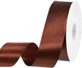 Brown Ribbon 60 Yards 1 1/2 Inch Brown Satin Ribbon for Fall Decor Gift Wrapping Flower Bouquet Bows Crafts Wedding Christmas Decorations