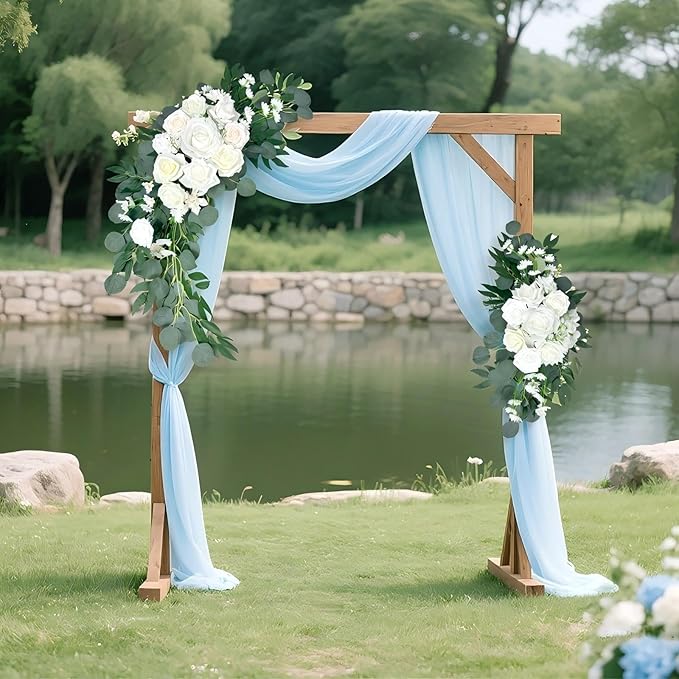 Flowers for Wedding Arch Set of 2 - Artificial Floral Swag for Ceremony Backdrop & Arch Decoration - Fake Flowers for Arch Backdrop, Balloon Arch & Wall Decor
