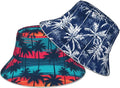 Bucket Hat Beach Summer Sun Hat Reversible Fisherman Hats Double Sided Wearing for Women Men Boys Girls