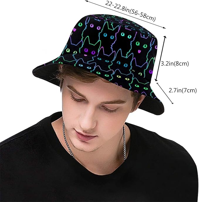 Bucket Hat for Women Men Funny Halloween Hats Packable Outdoor Fisherman Hats Caps Unisex