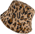 Winter Soft Faux Fur Plush Bucket Hat, Lovely Fisherman Cap, Fashion Outdoor Thick Warm Sun Cap for Women