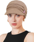 Chemo Headwear Viscose Newsboy Cap for Women Fall and Winter Hats