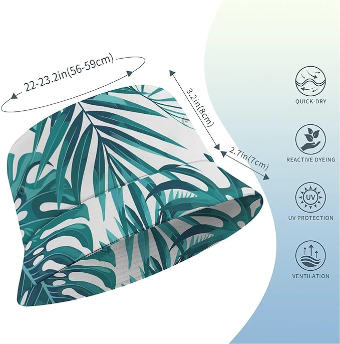 Wildflowers Floral Bucket Hat for Men Women, Summer Vacation Outdoor Travel Reversible Double Side Beach Caps Fisherman Hat