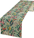 William Morris Floral Table Runner, Birds Butterflies and Bees Botanical Flower Original Design Print Table Runner for Home Party Dining Room Kitchen Decor 13x120 Inch