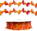 10 Yards Orange Gradient Butterfly Ribbons, Butterfly Shape Lace Ribbons Butterfly Shape Trim Garland Rope Gift Wrapping Ribbon for Gift Wrapping Wedding Birthday Party Decoration