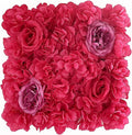 Flower Wall Backdrop, 12PCS 10.6"-15.7" Artificial Flower Wall Panel with Various Styles, 3D Floral Wall Decor for Wedding Photo Background Festive Party Home Decoration (F004, 13.8 * 13.8in)