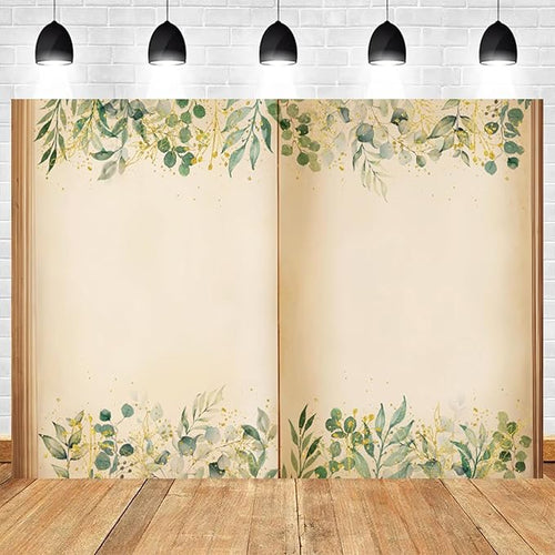 10x7ft Fairy Tale Books Backdrop Once Upon a Time Storybook Photography Background Green Leaves Foliage Old Open Magic Book Romantic Wedding Decorations Birthday Baby Shower Photo Booth Prop
