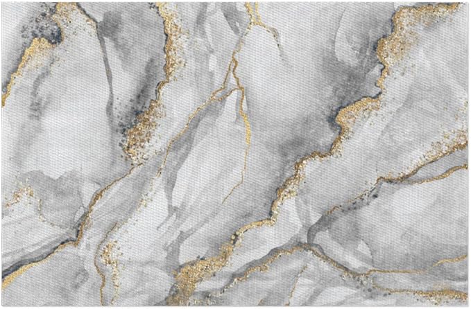Marble Modern Texture Grey Placemats Set of 4 PVC Vinyl Non Slip Table Mats Waterproof Heat Resistant Place Mats Washable Wipeable Dining Table Mat for Kitchen Party Indoor Outdoor Decorative
