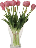 20pcs Artificial Tulip Flowers,16 Inch Real Touch Tulip Stems with Faux Leaves, Faux Tulips and Buds for Home Décor Centerpiece Ornament Wedding Bouquet,Purple