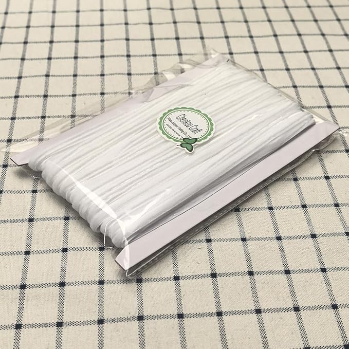Chenkou Craft White 25 Yards 1/4" Velvet Ribbon Lots Bulk (White, 1/4"(6mm))