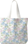 Flowers Tote Bag Gifts for Women, Canvas Aesthetic Reusable Grocery Bags Shopping Bags